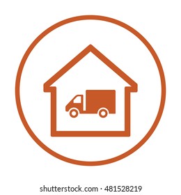 Truck  icon. Flat design.