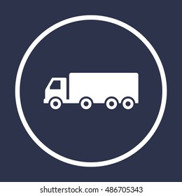 Truck  icon. Flat design.