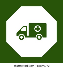 Truck  icon. Flat design.