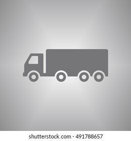 Truck  icon. Flat design.