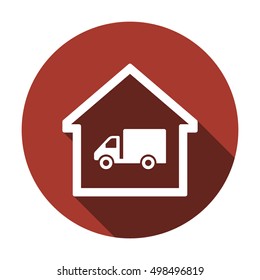 Truck  icon. Flat design.