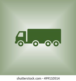 Truck  icon. Flat design.