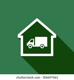 Truck  icon. Flat design.