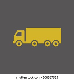 Truck  icon. Flat design.