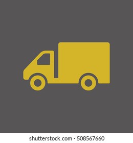Truck  icon. Flat design.