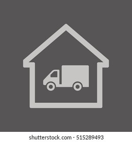 Truck  icon. Flat design.