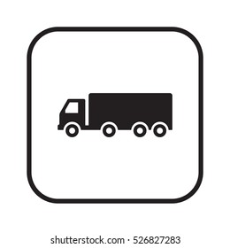 Truck  icon. Flat design.