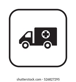 Truck  icon. Flat design.