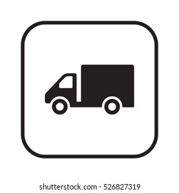 Truck  icon. Flat design.