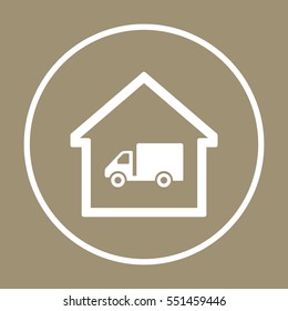 Truck  icon. Flat design.