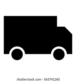 Truck icon - Flat design, glyph style icon - Filled black