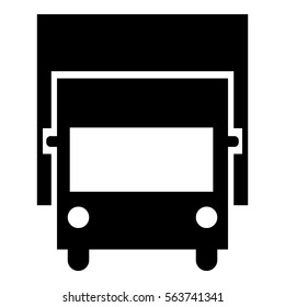 Truck icon - Flat design, glyph style icon - Filled black