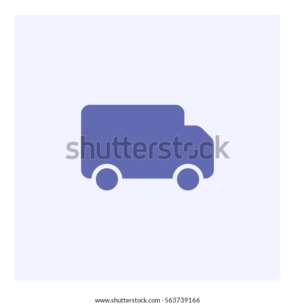 Truck icon - Flat design, glyph style icon -\
Colored enclosed in a\
square
