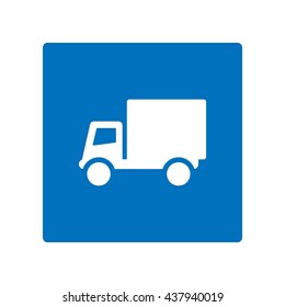 Truck Icon, flat design style