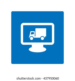 Truck Icon, flat design style