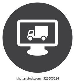 Truck Icon, flat design style