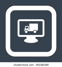 Truck Icon, flat design style