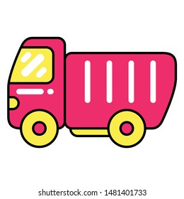 Truck icon. Flat design vector.