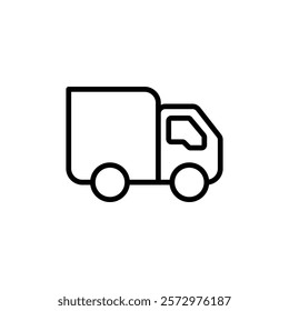 Truck icon flat editable icon mark