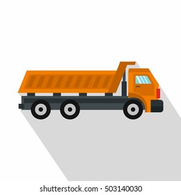 Truck icon. Flat illustration of truck vector icon for web design