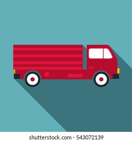 Truck icon. Flat illustration of truck vector icon for web