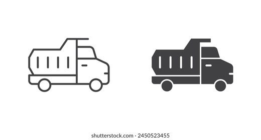 Truck icon in flat style. Freight vector illustration on isolated background. Delivery sign business concept.