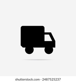 Icono de camión plano. Símbolo de camión de Vector