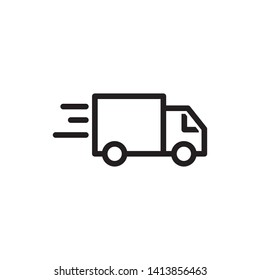 Truck icon. Freight, delivery symbol. Vector illustration.