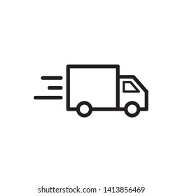 Truck icon. Freight, delivery symbol. Vector illustration.