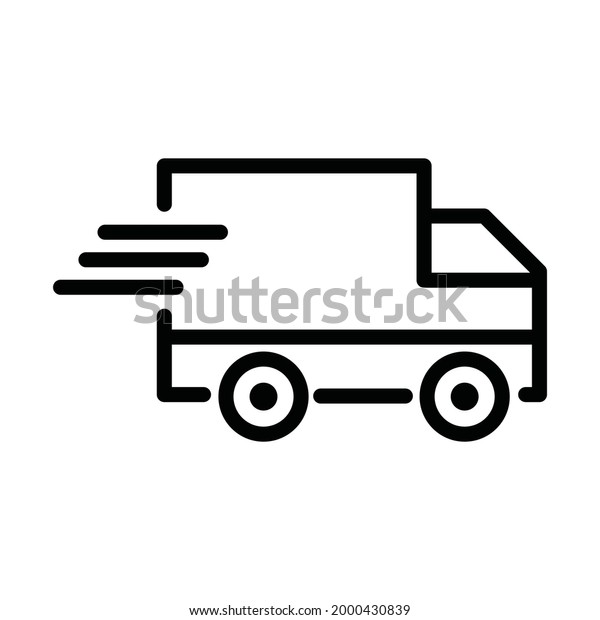 Truck icon. Freight,\
delivery symbol. Fast shipping delivery truck flat vector icon for\
apps and websites  Vector illustration. Fast courier delivery\
service concept.