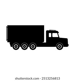 Truck icon illustrated on background