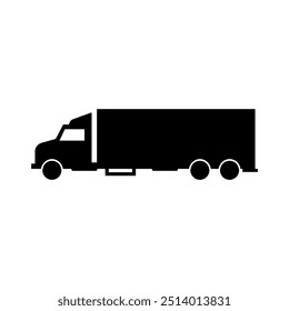 Truck icon illustrated on background