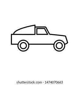truck icon, illustration line design