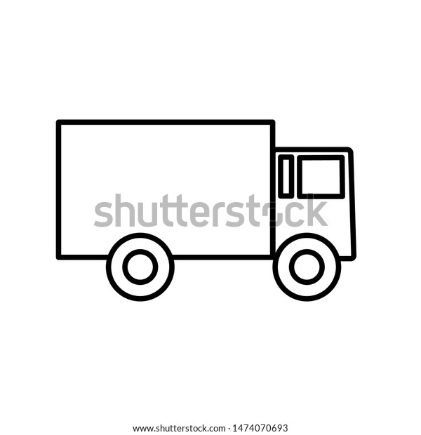 truck icon, illustration\
line design