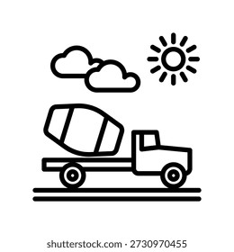 Plantilla de diseño de Vector de ilustración de icono de camión