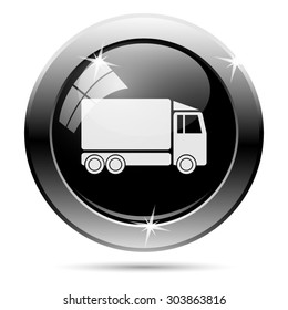 Truck icon. Internet button on white background. EPS10 vector 