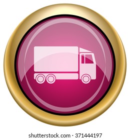 Truck icon. Internet button on white background. EPS10 vector.
