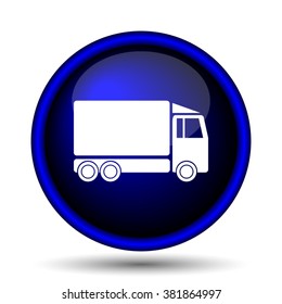 Truck icon. Internet button on white background. EPS10 vector
