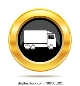 Truck icon. Internet button on white background. EPS10 vector.