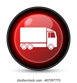 Truck icon. Internet button on white background. EPS10 vector
