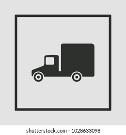 Truck  icon, isolated. Flat  design. 