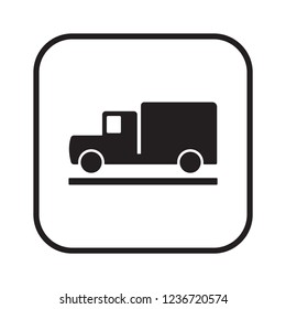 Truck   icon, isolated. Flat  design. 