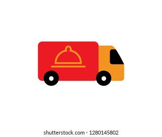 Truck icon, isolated. Flat design.