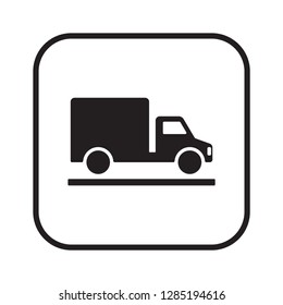 Truck   icon, isolated. Flat  design. 