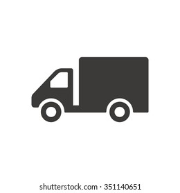 Truck   icon,  isolated. Flat  design.