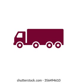 Truck   icon,  isolated. Flat  design.