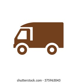 Truck   icon,  isolated. Flat  design.