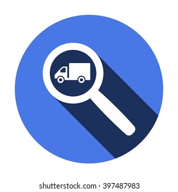 Truck   icon,  isolated. Flat  design.