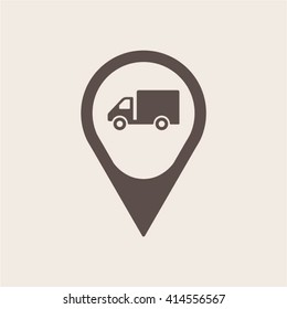 Truck  icon,  isolated. Flat  design.