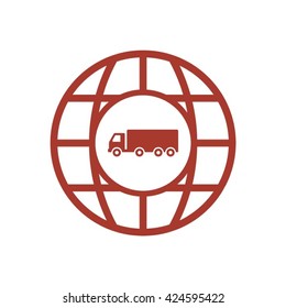 Truck  icon,  isolated. Flat  design.